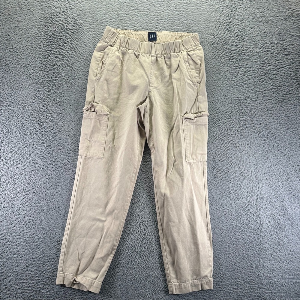 Gap Pant Womens M Beige Cotton Cargo Straight Workwear Utility Travel Technician